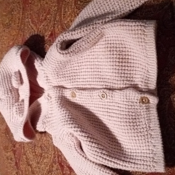 Carter's Other - Carter's 6 months Waffle Knit Pink Cardigan Sweater, Hooded with Bear Ears